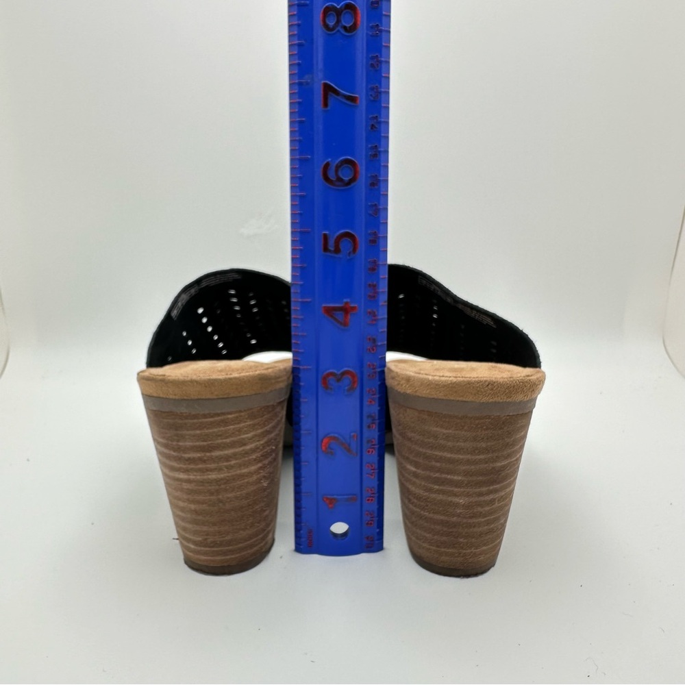 Toms Women Sandals High Heeled Slip On Open Toe Perforated Mules Black S… - Picture 7 of 12